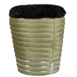 Clearance Wohnen Hocker in Schwarz und Oliv Grün und Silber - Egeta