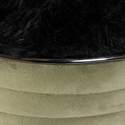 Clearance Wohnen Hocker in Schwarz und Oliv Grün und Silber - Egeta