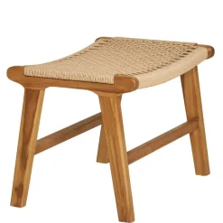 Discount Wohnen Hocker mit Kordelgeflecht-Sitz - Merlan