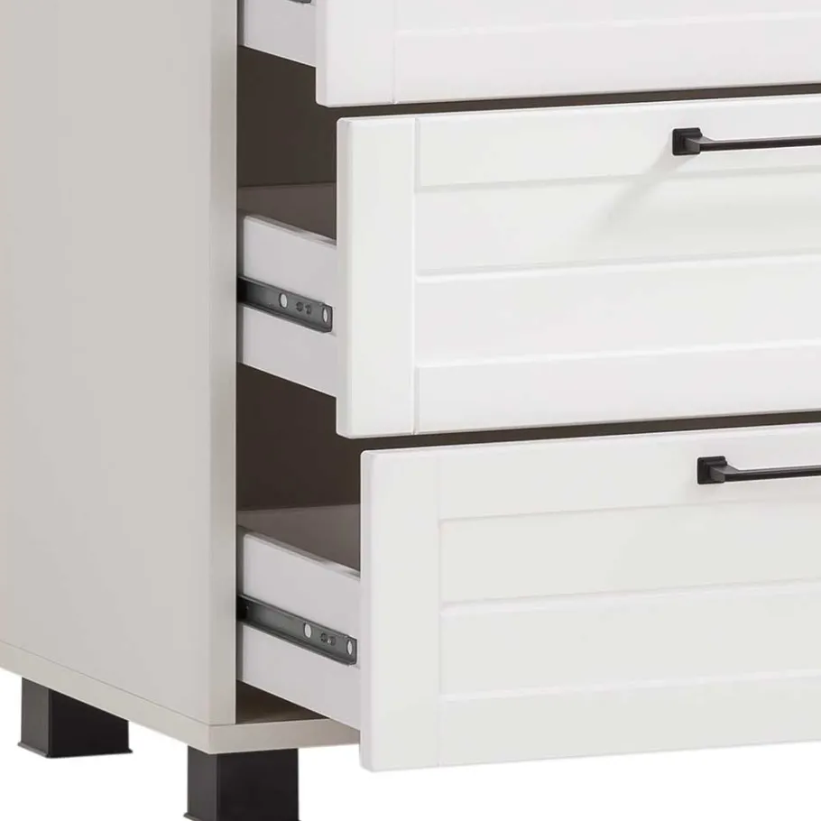Outlet Wohnen Hohe Kommode mit Fach & vier Schubladen - Goliat