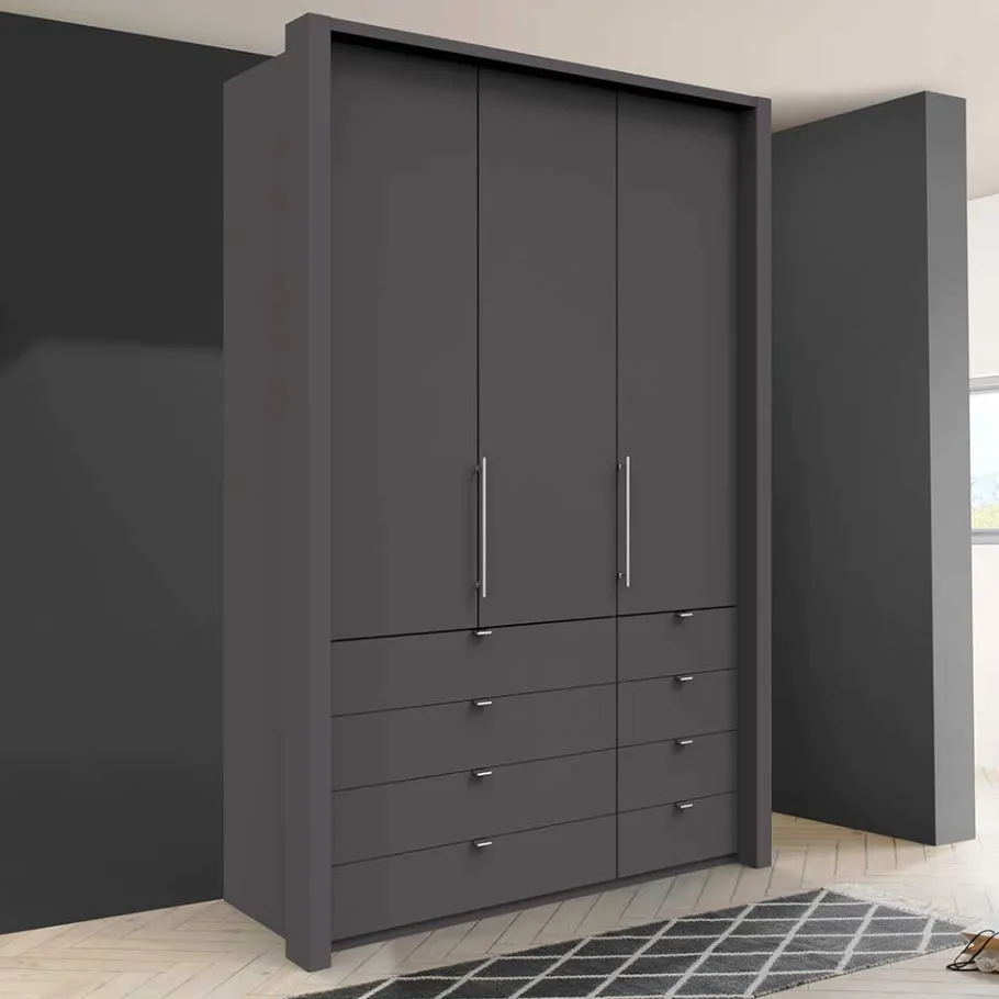 New Wohnen Hoher Schlafzimmer Schrank in Braun - Sitanio