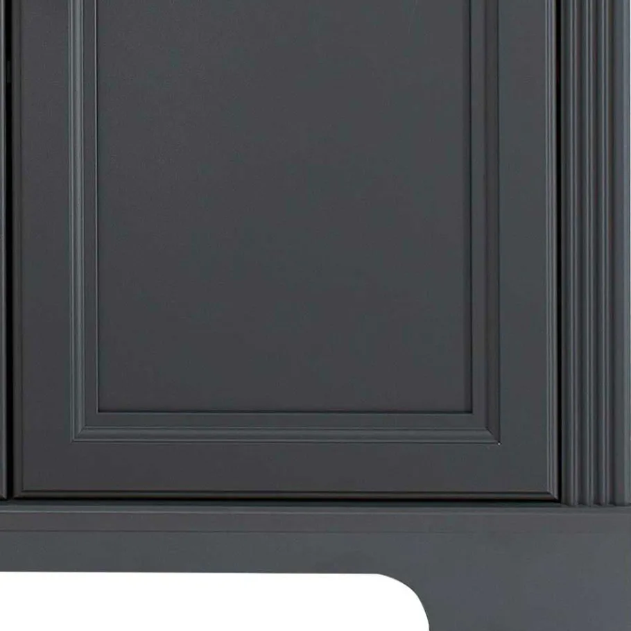 Outlet Wohnen Hohes Sideboard in Dunkelgrau & Eiche - Joe