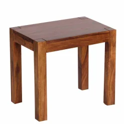 Clearance Wohnen Holz Beistelltisch 3er-Set Hoslo aus Sheesham massiv (dreiteilig)