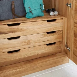 Sale Wohnen Holz Kleiderschrank Cranos aus Wildeiche