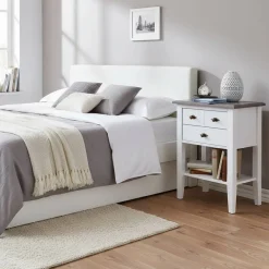 Discount Wohnen Holz Kommode Mirandesca in Weiß Grau