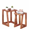 Best Wohnen Holz Tische Set Hoslo ineinander schiebbar (zweiteilig)