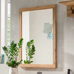 New Wohnen Holz Wandspiegel in Eiche Natur - Teano