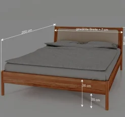 Hot Wohnen Holzbett aus Wildbuche Natur - Indrya