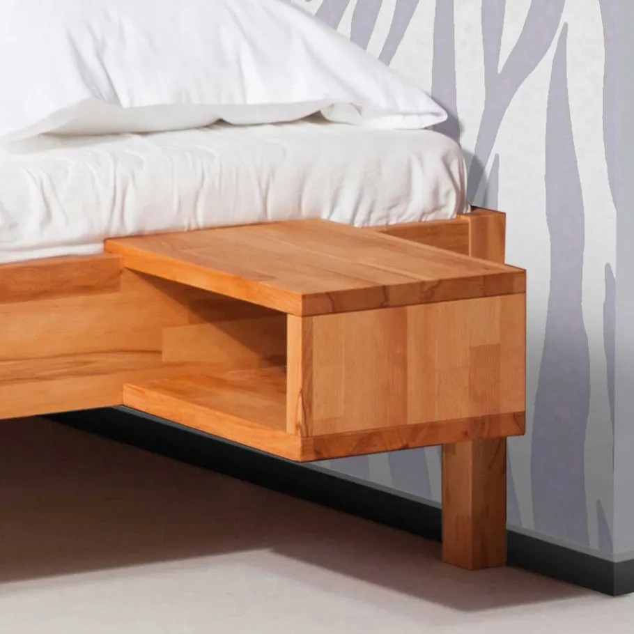 Online Wohnen Holzbett Middle aus Kernbuche Massivholz