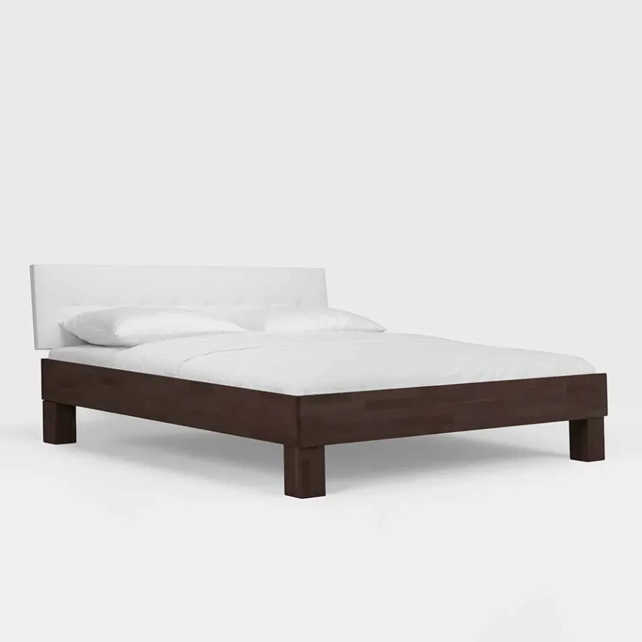 Online Wohnen Holzbett Valdis in Buche Wenge massiv
