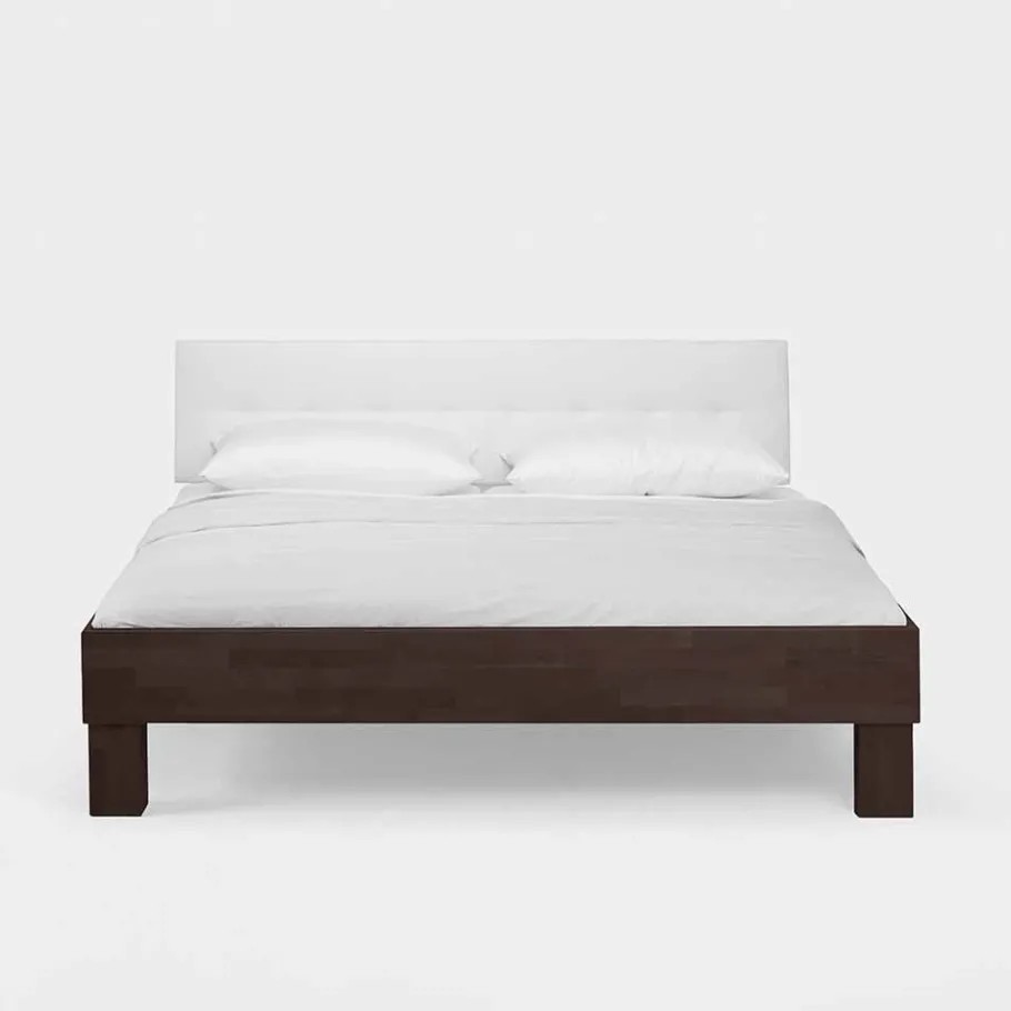 Online Wohnen Holzbett Valdis in Buche Wenge massiv