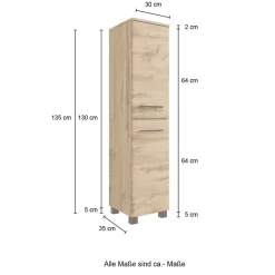 Best Wohnen Holzdekor Badausstattung Möbel - Arazony (dreiteilig)