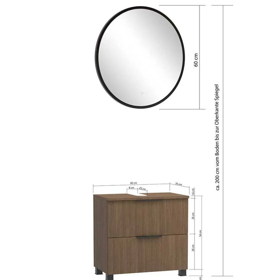 New Wohnen Holzdekor Badausstattung Set - Ucaida (vierteilig)