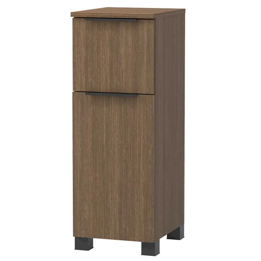 Best Wohnen Holzdekor Badeinrichtung in Eiche Dunkel - Ucaida (vierteilig)