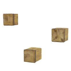 New Wohnen Holzklotz Wandregale aus Tanne - Vicetto (dreiteilig)