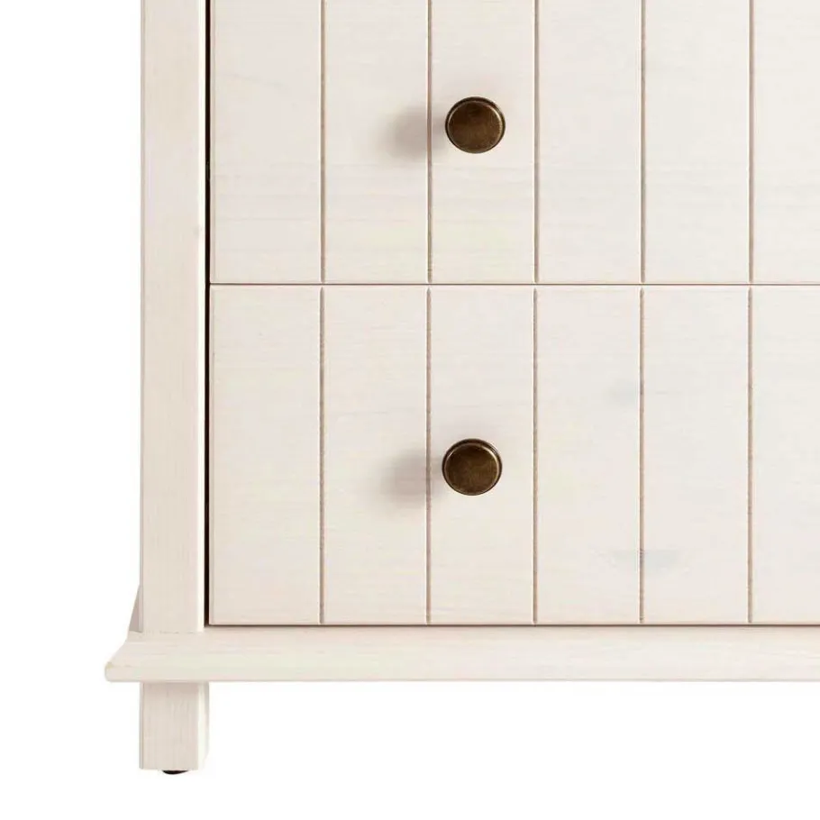 Outlet Wohnen Holzkommode in Weiß gewachst - Cilao