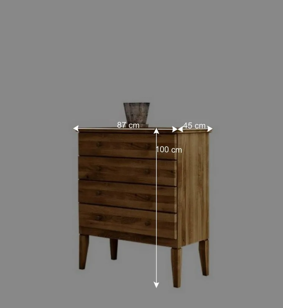New Wohnen Holzkommode Masdamos mit Schubladen