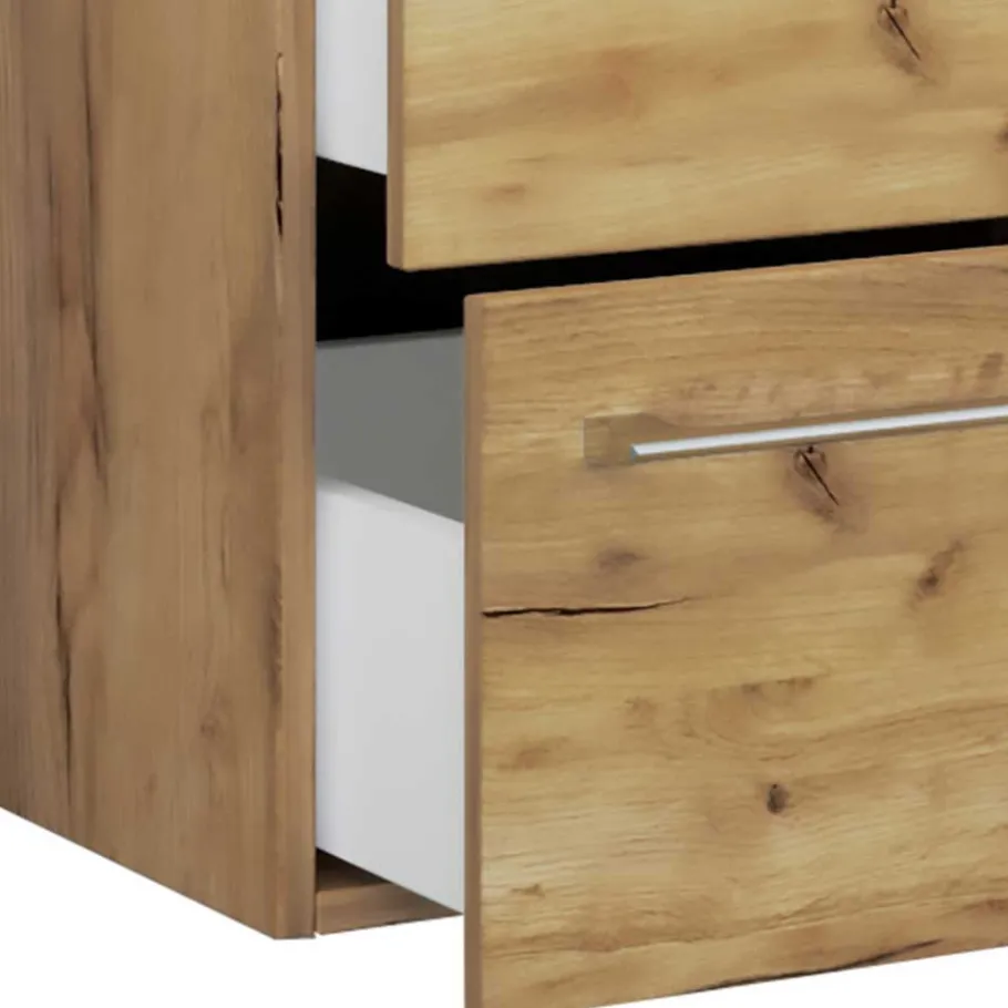 Online Wohnen Holzoptik Badezimmer Möbel - Karin (vierteilig)