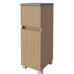 Clearance Wohnen Holzoptik Badezimmermöbel Set - Leitha (fünfteilig)