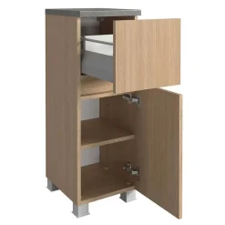 Clearance Wohnen Holzoptik Badezimmermöbel Set - Leitha (fünfteilig)