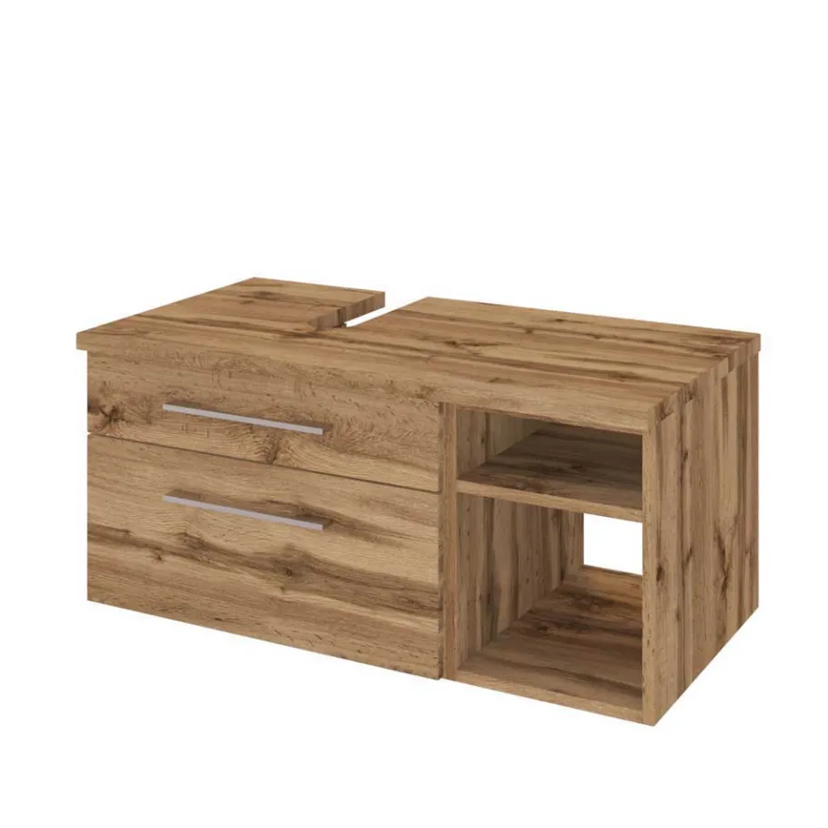 New Wohnen Holzoptik Badmöbel für die Wand - Userina (sechsteilig)