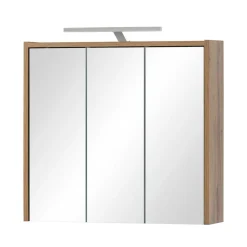 Online Wohnen Holzoptik Spiegelschrank fürs Badezimmer - Nelorena