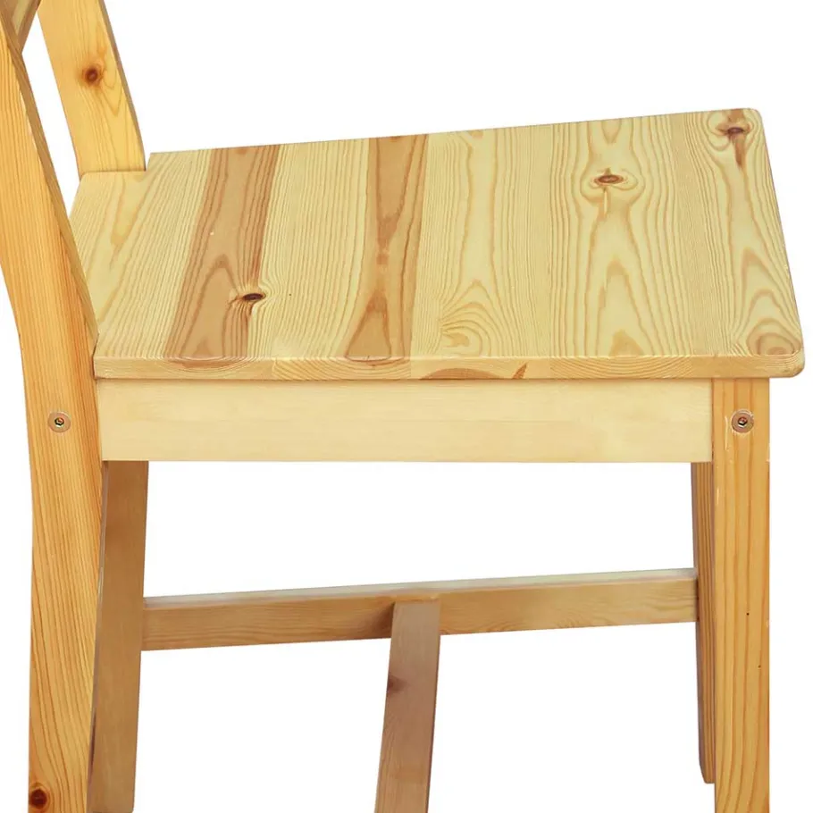 Outlet Wohnen Holzstühle aus Massivholz Kiefer - Memphis (2er Set)