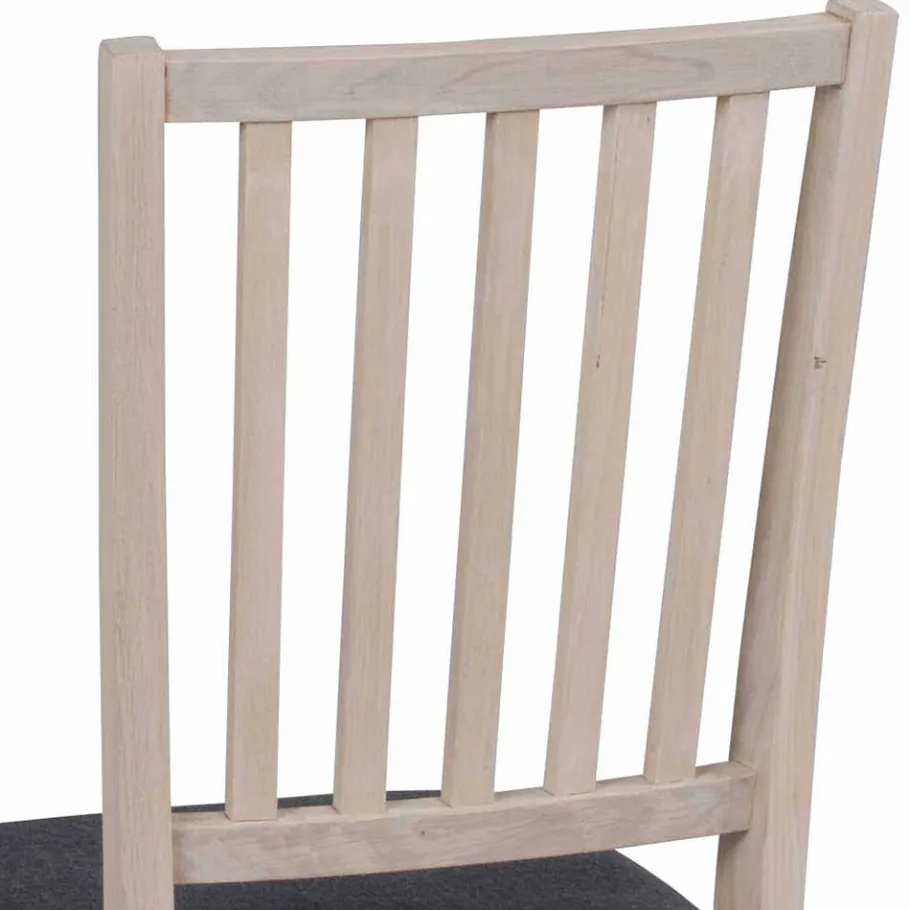 Best Wohnen Holzstuhl mit Stoffsitz Grau - Pessoa (2er Set)