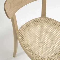 New Wohnen Holzstuhl mit Wiener Geflecht Sitz - Wheel (2er Set)