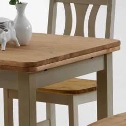 Discount Wohnen Holztisch Seramya im Landhausstil