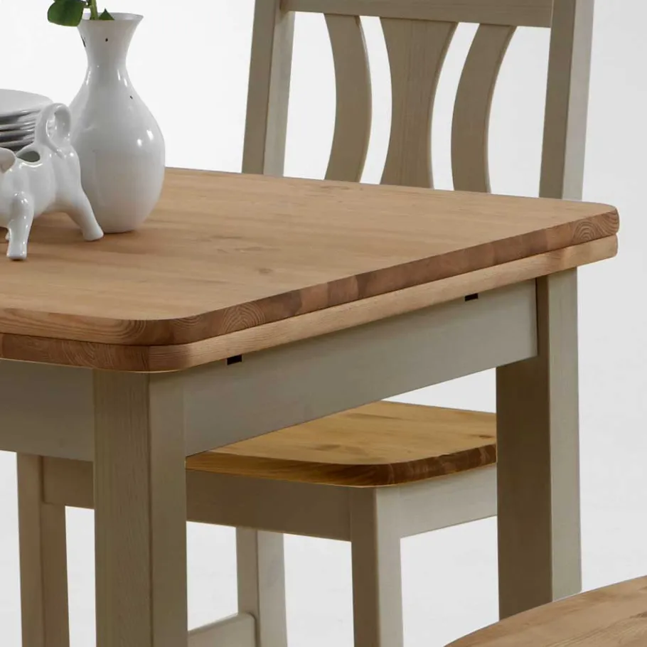 Discount Wohnen Holztisch Seramya im Landhausstil