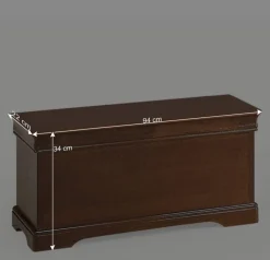 Online Wohnen Holztruhe in klassischem Design 94x34x22 cm - Lemerzi