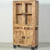 Discount Wohnen Holzvitrine Indri auf Rollen