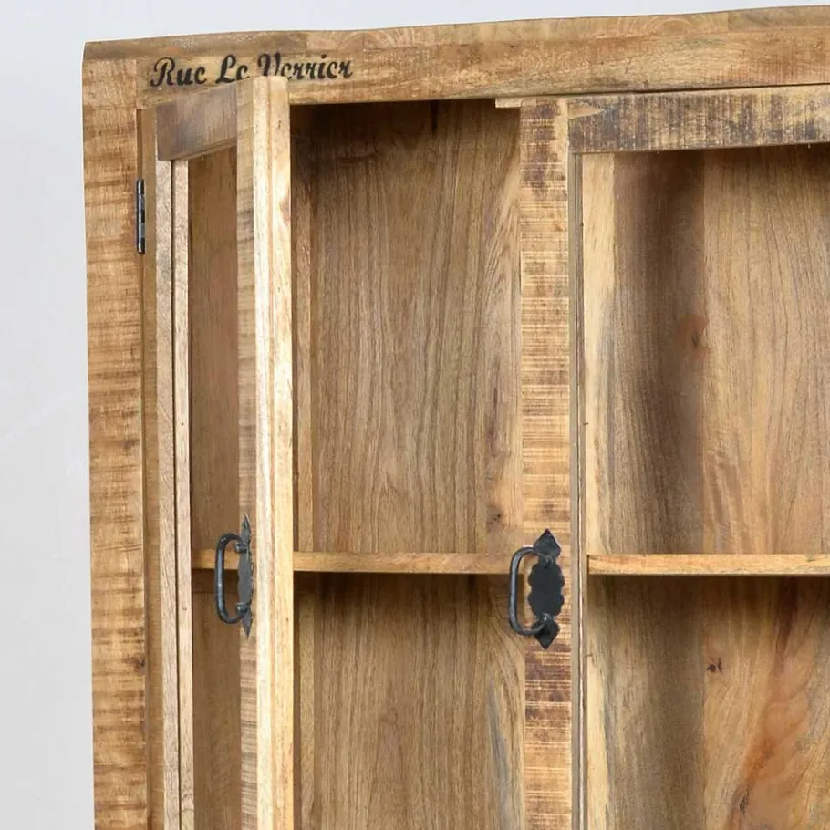 Discount Wohnen Holzvitrine Indri auf Rollen