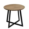 Best Wohnen Industrial Beistelltisch mit Holzplatte Rund - Castelan