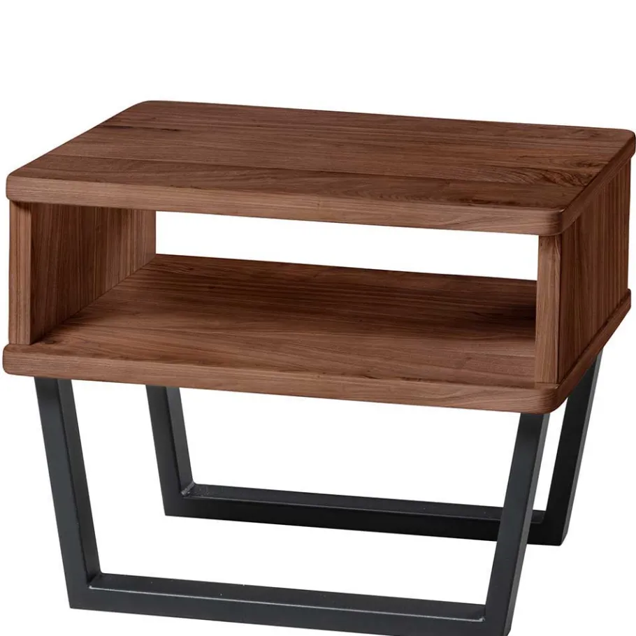 Best Wohnen Industrial Bett aus Nussbaum massiv - Bluesa