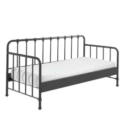 Hot Wohnen Industrial Bett in Schwarz Metall - Gionna