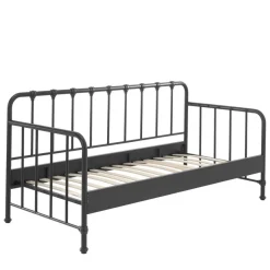 Hot Wohnen Industrial Bett in Schwarz Metall - Gionna