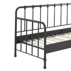 Hot Wohnen Industrial Bett in Schwarz Metall - Gionna