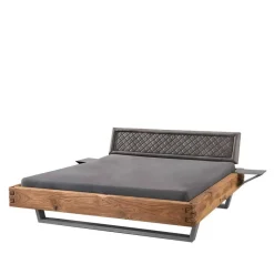 Best Wohnen Industrial Bett mit Recyclingleder Kopfteil - Cresp