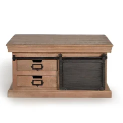 New Wohnen Industrial Chic Couchtisch mit Stauraum - Jantonia