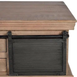 New Wohnen Industrial Chic Couchtisch mit Stauraum - Jantonia