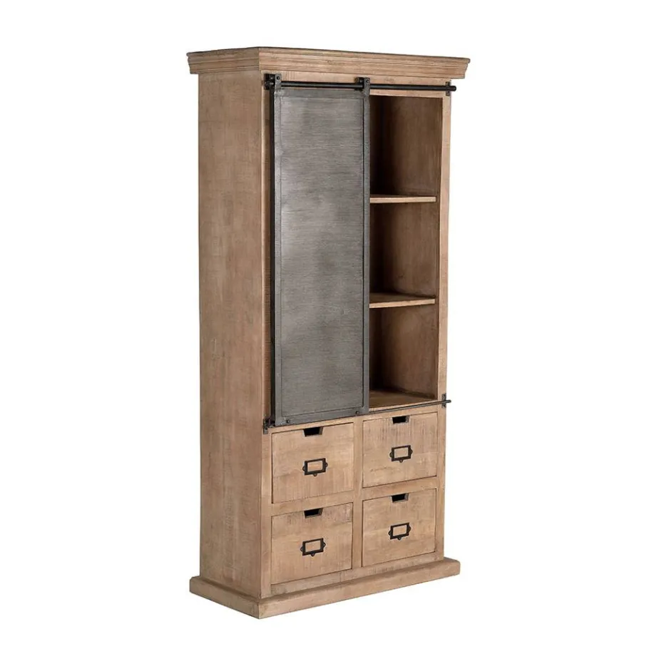 Wohnen Industrial Chic Schrank aus Mangobaum Massivholz - Jantonia