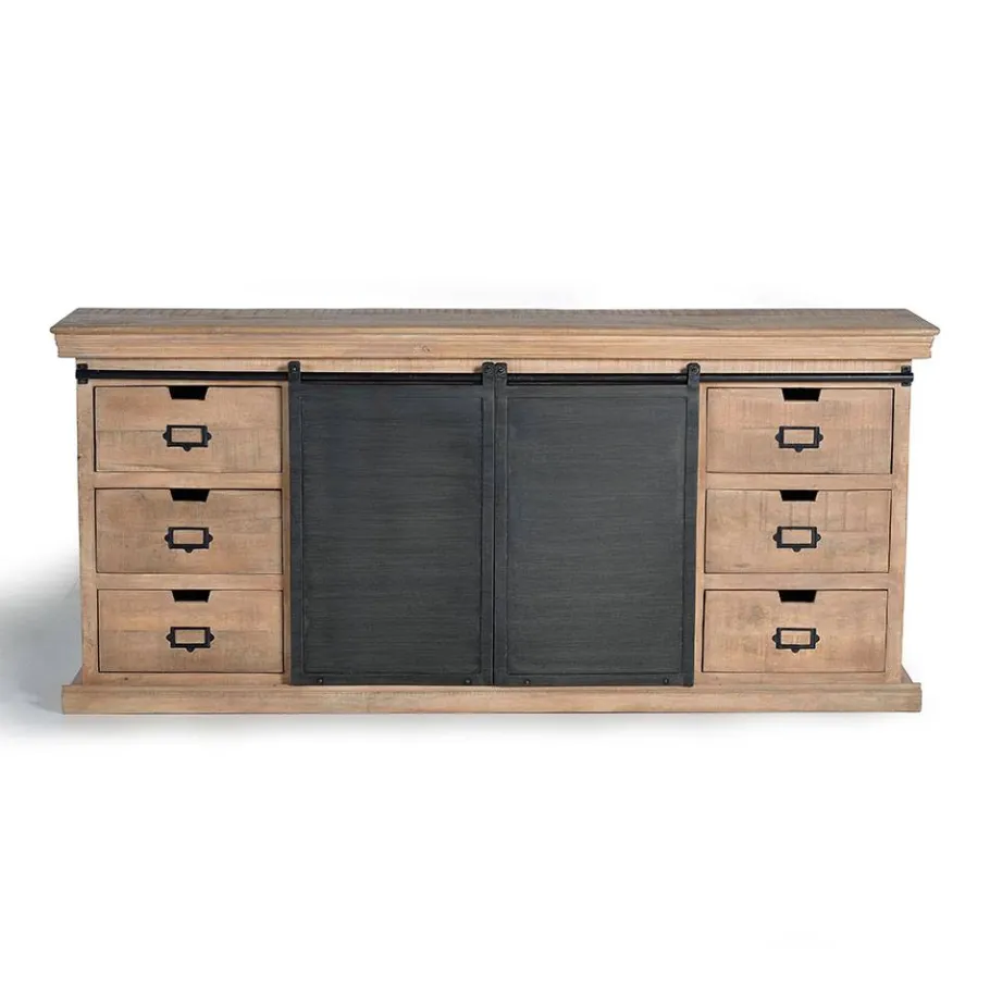 Online Wohnen Industrial Chic Sideboard mit Schiebetüren - Jantonia