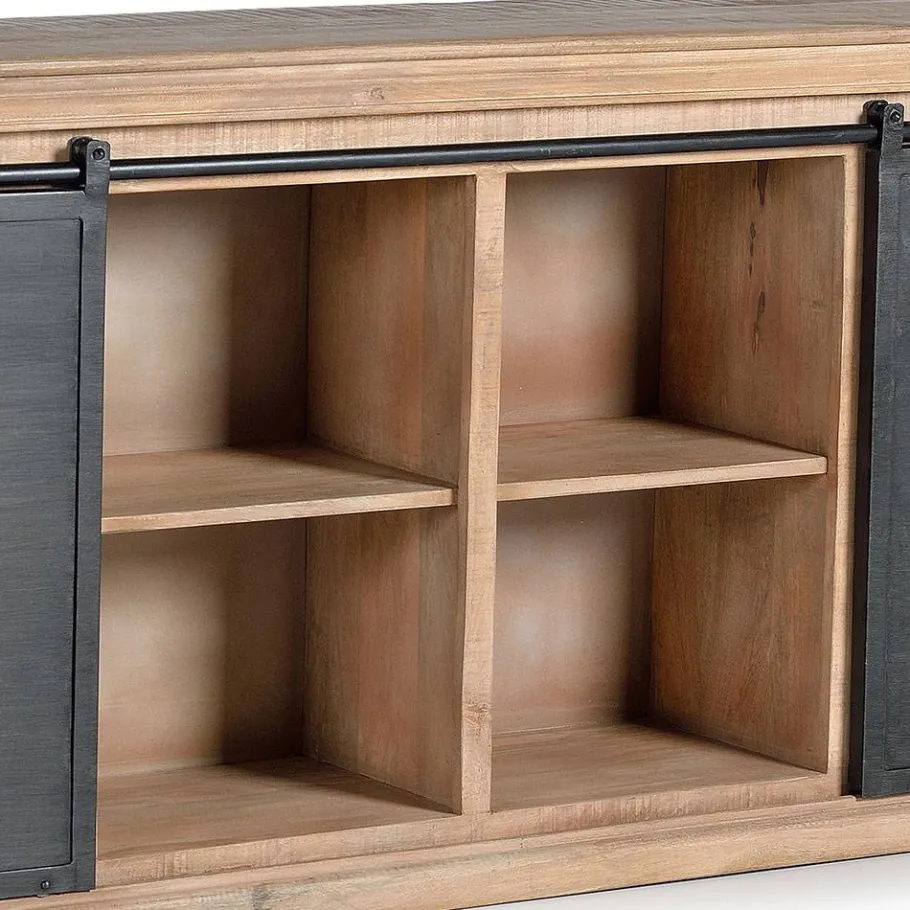 Online Wohnen Industrial Chic Sideboard mit Schiebetüren - Jantonia