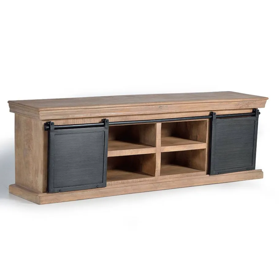 Online Wohnen Industrial Chic TV Lowboard mit Schiebetüren - Jantonia
