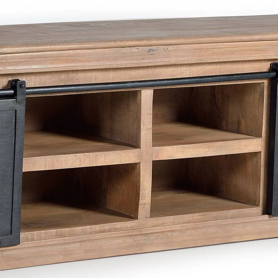 Online Wohnen Industrial Chic TV Lowboard mit Schiebetüren - Jantonia