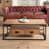 Outlet Wohnen Industrial Couchtisch mit Stauraum und Ablage - Olmidava