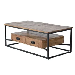 Outlet Wohnen Industrial Couchtisch mit Stauraum und Ablage - Olmidava