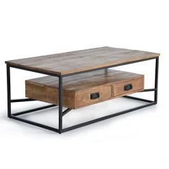 Outlet Wohnen Industrial Couchtisch mit Stauraum und Ablage - Olmidava